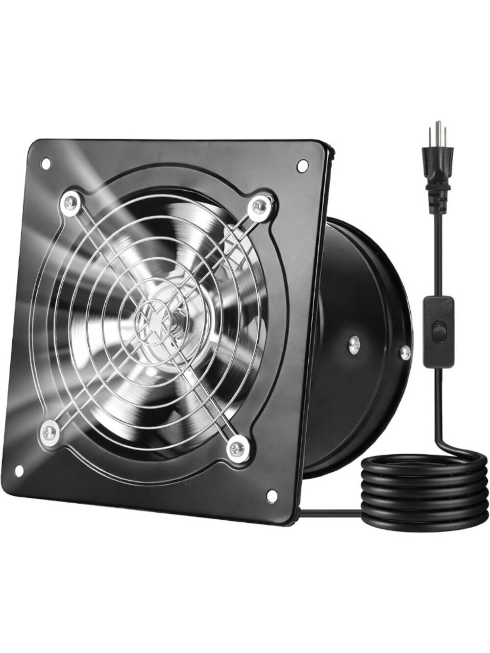 High Velocity 6-Inch Exhaust Fan, 308 CFM Wall Mount Ventilation for Garage